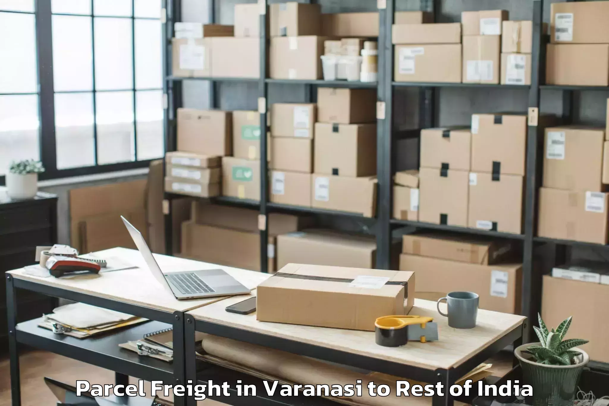 Easy Varanasi to Thimmapur Parcel Freight Booking